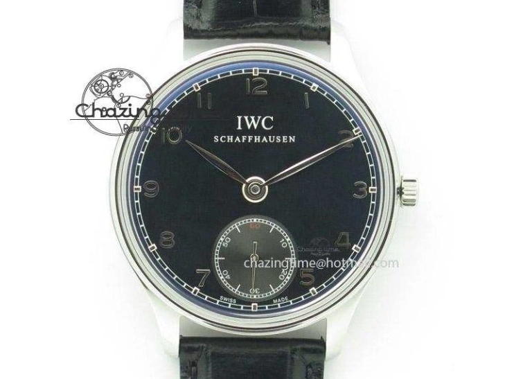 MIROTIME 0325 Portuguese Chrono IW371609 ZF 1:1 Best Edition Black Dial on Black Leather Strap A SmartChoice 7100